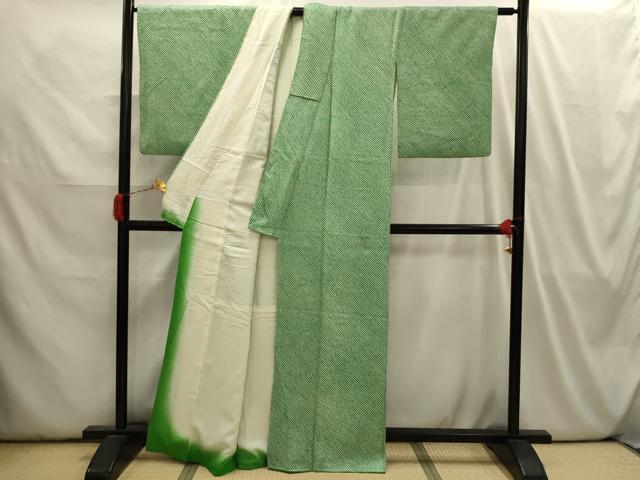 平和屋着物■上質な小紋 総絞り 正絹 逸品 AABI3955sx