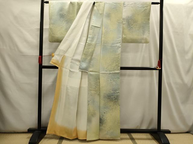 平和屋着物■上質な小紋 草花文 暈し染め 正絹 逸品 AABI3958sx