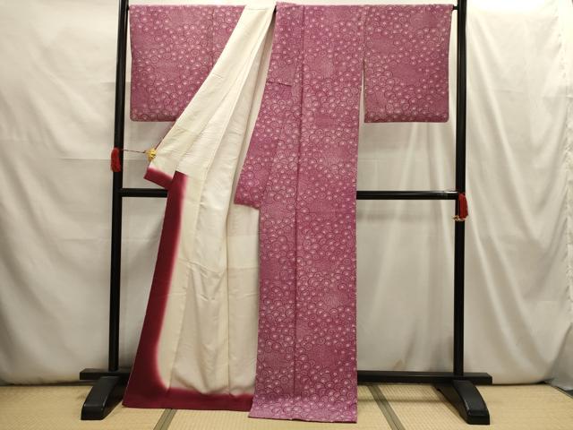 平和屋着物■上質な小紋 菊尽くし 正絹 逸品 AABI3965sx