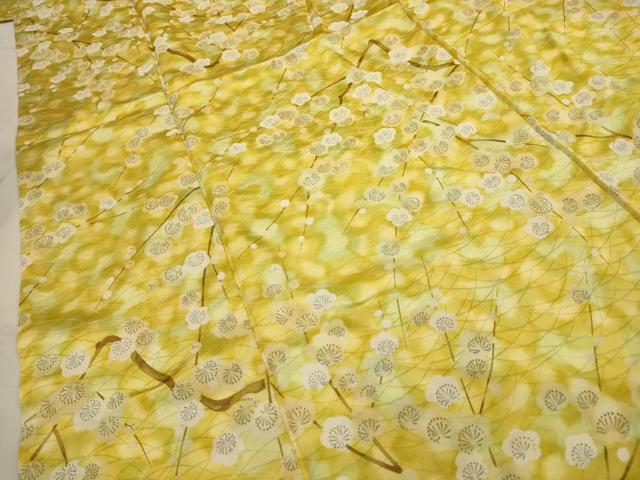 平和屋着物■上質な小紋 枝梅文 暈し染め 正絹 逸品 AABI3969sx