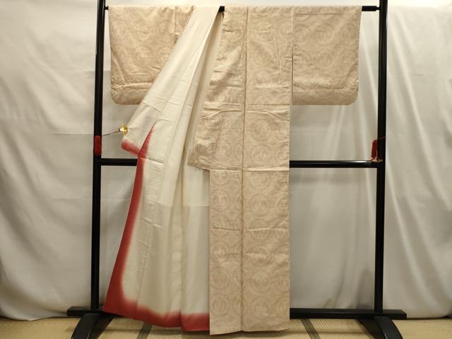 平和屋着物■上質な紬 双鳥丸文 正絹 逸品 AABI3977sx