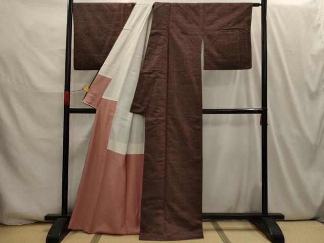 平和屋着物■上質な紬 霞文 正絹 逸品 AABI3978sx