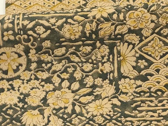 平和屋着物■上質な小紋 吉祥花文 正絹 逸品 AABI3980sx