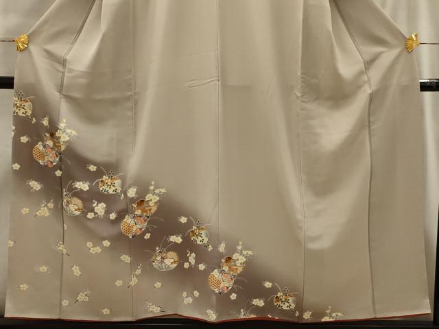 平和屋着物■訪問着 草花文 暈し染め 金彩 正絹 逸品 AABI3985sx