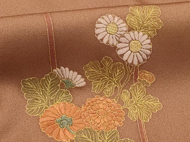 平和屋着物■訪問着 刺繍 飾花文 暈し染め 金糸 金彩 正絹 逸品 AABI4012sx