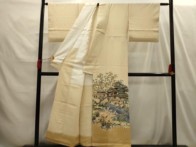 平和屋着物■豪華色留袖 作家物 松竹梅風景文 金彩 正絹 逸品 AABI4016sx