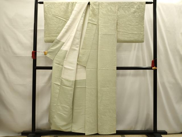 平和屋着物■上質な色無地 稲穂地紋 女郎花色 正絹 逸品 AABI4022sx