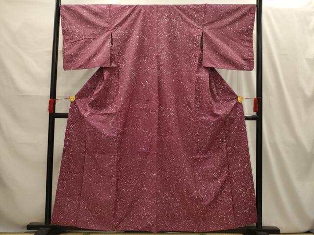 平和屋着物■上質な小紋 紬地 霞文 正絹 逸品 AABI4027sx