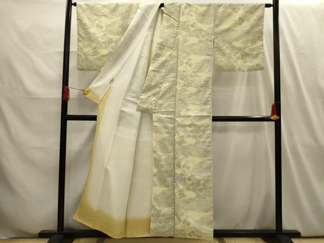 平和屋着物■上質な紬 花唐草文 正絹 逸品 AABI4031sx