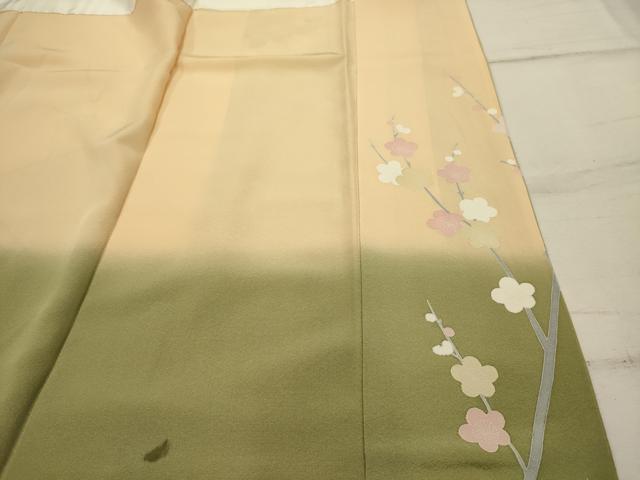 平和屋着物■訪問着 作家物 枝花文 暈し染め 正絹 逸品 AABI4043sx