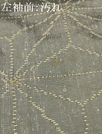 平和屋着物■上質な紬 麻の葉文様 正絹 逸品 AABI4049sx
