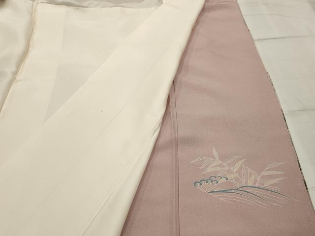 平和屋着物■色留訪問着 松竹梅飛鶴風景文 暈し染め 正絹 逸品 AABI4054sx
