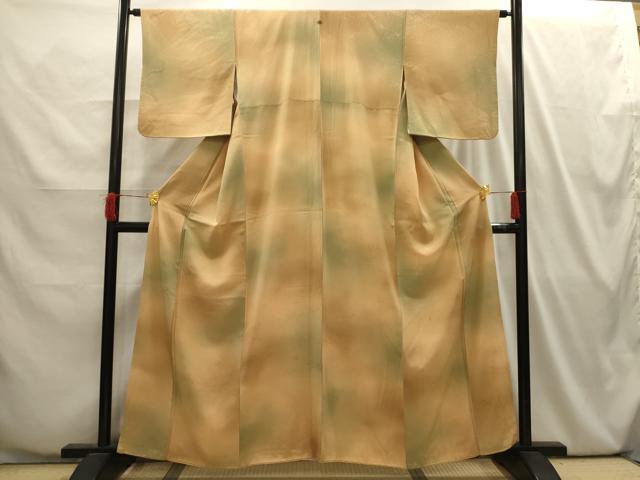 平和屋着物■上質な小紋 霞文 暈し染め 正絹 逸品 AABI4056sx