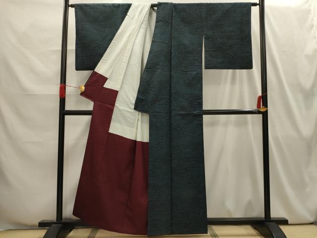 平和屋着物■上質な紬 風景文 正絹 逸品 AABI4058sx