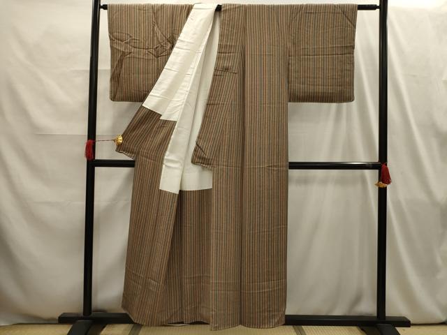平和屋着物■上質な小紋 間道 正絹 逸品 AABI4065sx
