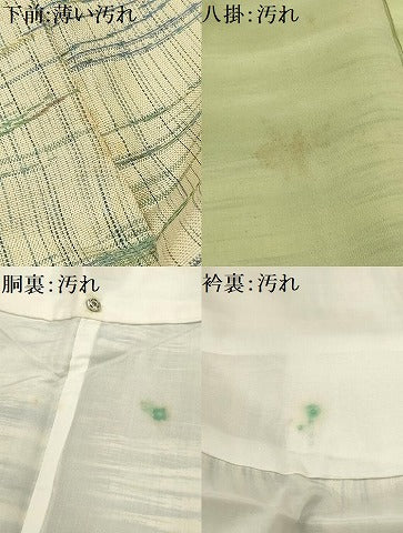 平和屋着物■上質な紬 刺繍 霞文 正絹 逸品 AABI4070sx