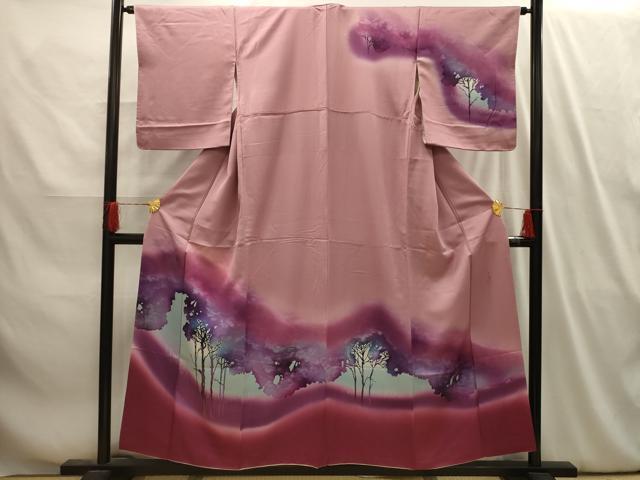 平和屋着物■訪問着 作家物 風景文 暈し染め 正絹 逸品 AABI4080sx