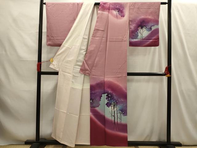 平和屋着物■訪問着 作家物 風景文 暈し染め 正絹 逸品 AABI4080sx