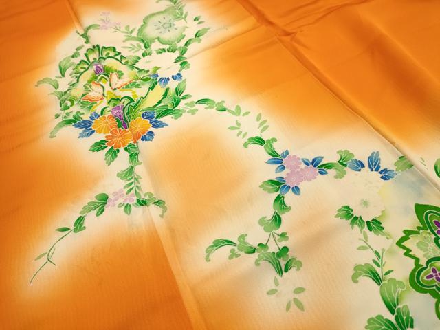 平和屋着物■訪問着 飾花文 暈し染め 正絹 逸品 AABI4085sx