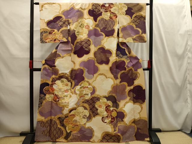 平和屋着物■訪問着 駒刺繍 吉祥ねじ梅文 金彩 正絹 逸品 AABI4091sx