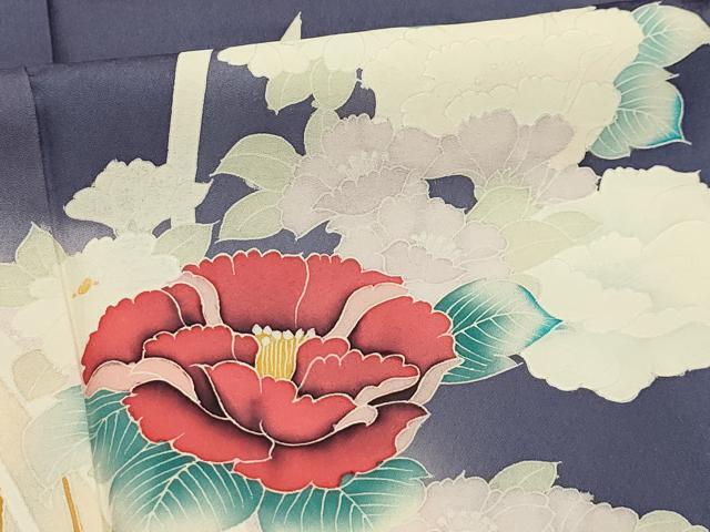平和屋着物■訪問着 草花文 暈し染め 正絹 逸品 AABI4097sx
