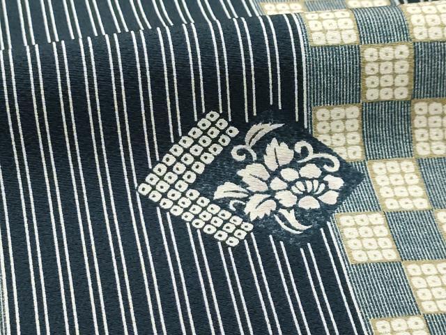 平和屋着物■上質な小紋 色紙重ね花文 正絹 逸品 AABI4123sx