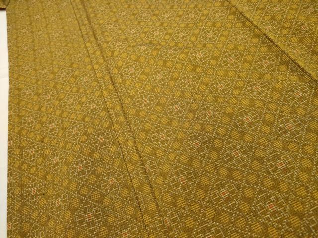 平和屋着物■上質な紬 花菱文 正絹 逸品 AABI4142sx