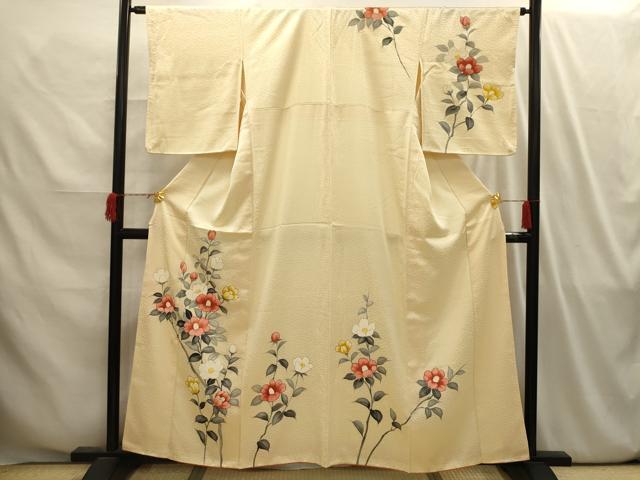 平和屋着物■訪問着 手描き 枝花文 正絹 逸品 AABI4146sx