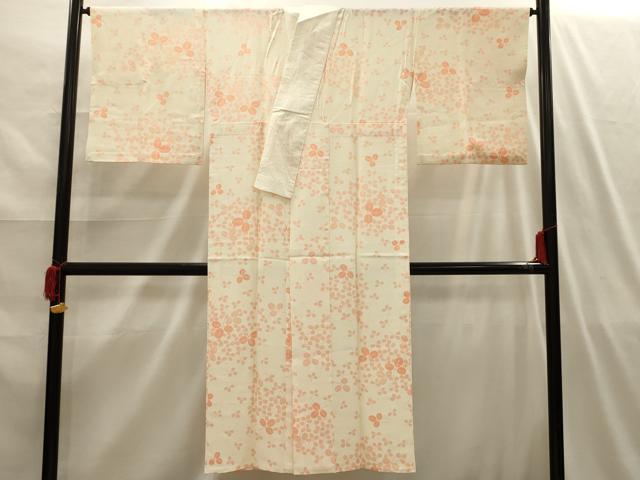 平和屋着物■長襦袢 単衣 萩 正絹 逸品 AABI4153sx