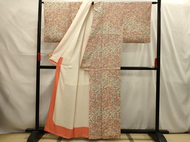 平和屋着物■上質な小紋 流水花文 正絹 逸品 AABI4158sx