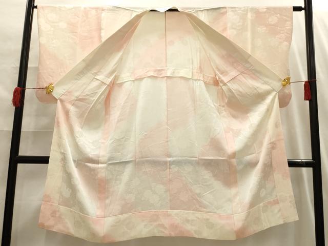 平和屋着物■長襦袢 無双仕立て 草花文 暈し染め 正絹 逸品 AABI4159sx