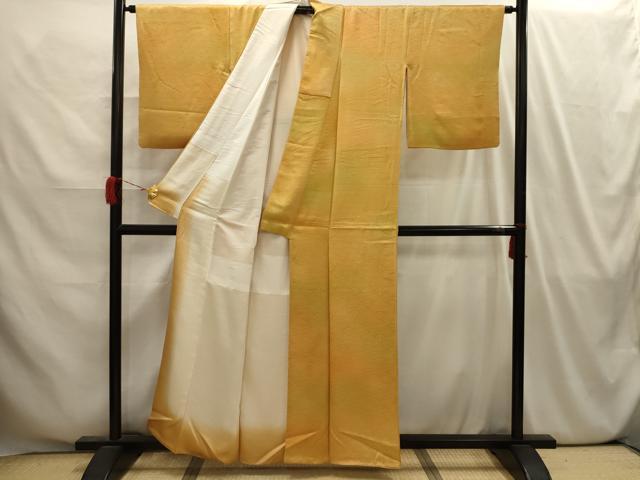 平和屋着物■上質な小紋 花青海波 暈し染め 正絹 逸品 AABI4165sx