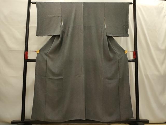 平和屋着物■江戸小紋 鮫小紋柄 黒地 正絹 逸品 AABI4198sx