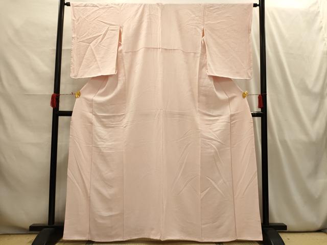平和屋着物■上質な色無地 雪芝地紋 洗柿色 正絹 逸品 AABI4202sx