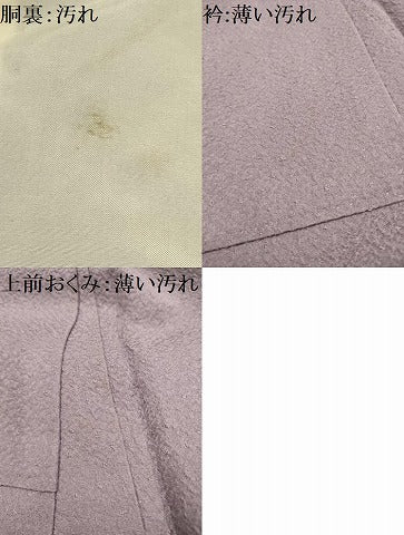 平和屋着物■上質な色無地 作家物 紋意匠 鳩羽鼠色 正絹 逸品 AABI4204sx