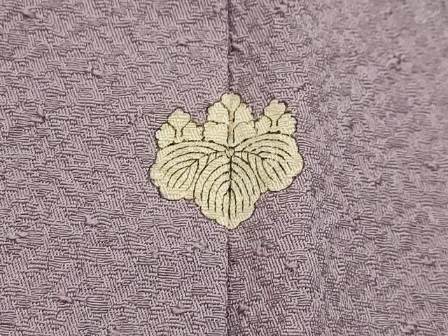平和屋着物■上質な色無地 作家物 紋意匠 鳩羽鼠色 正絹 逸品 AABI4204sx