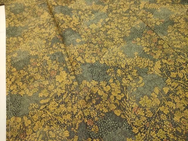 平和屋着物■上質な小紋 草花文 正絹 逸品 AABI4207sx