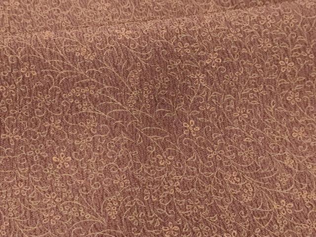 平和屋着物■上質な小紋 草花文 鬼しぼ縮緬 正絹 逸品 AABI4214sx