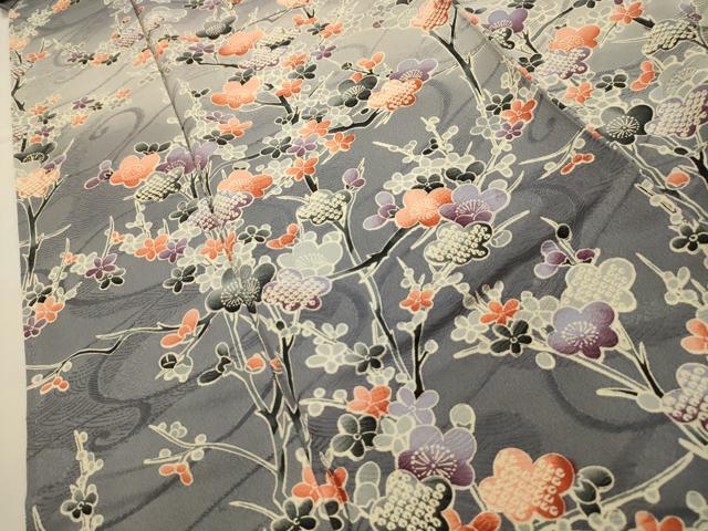 平和屋着物■訪問着 流水枝梅文 暈し染め 正絹 逸品 AABI4222sx
