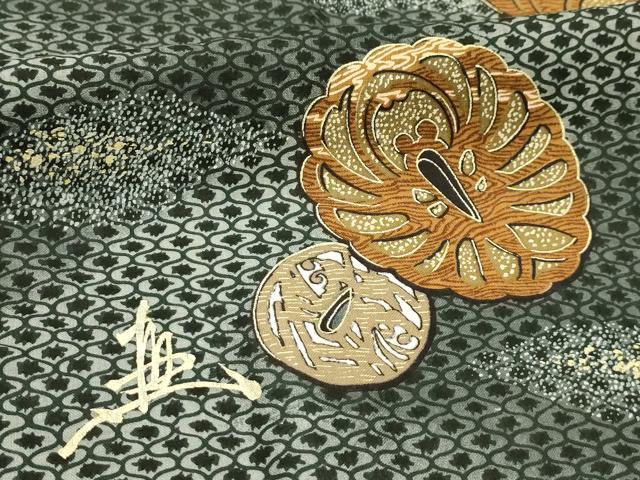 平和屋着物■男性 長襦袢 無双仕立て 鍔 金彩 AABI4229sx