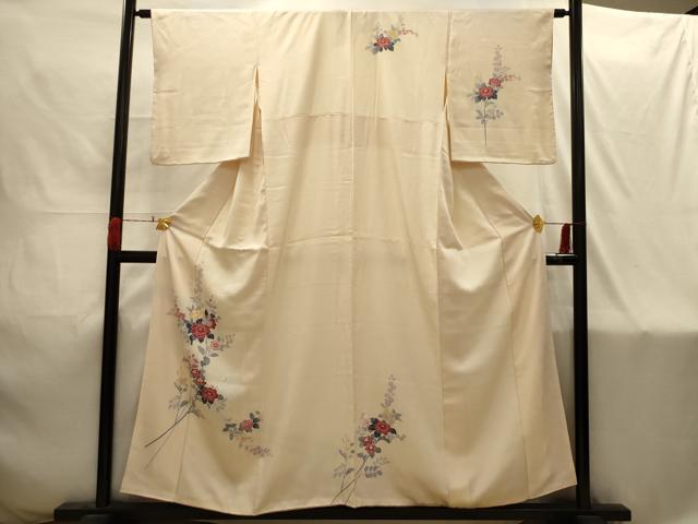 平和屋着物■訪問着 友禅 枝花文 正絹 逸品 AABI4232sx