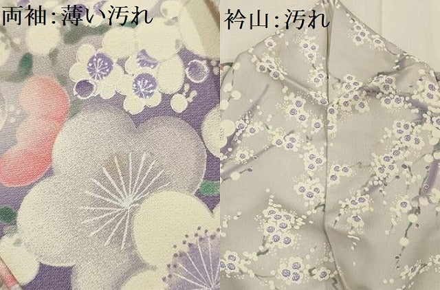 平和屋着物■上質な小紋 紅白梅 正絹 逸品 AABI4254sx