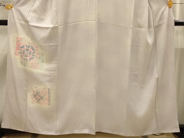 平和屋着物■訪問着 中国三大刺繍 相良刺繍 破れ色紙花文 暈し染め 正絹 逸品 AABI4270sx