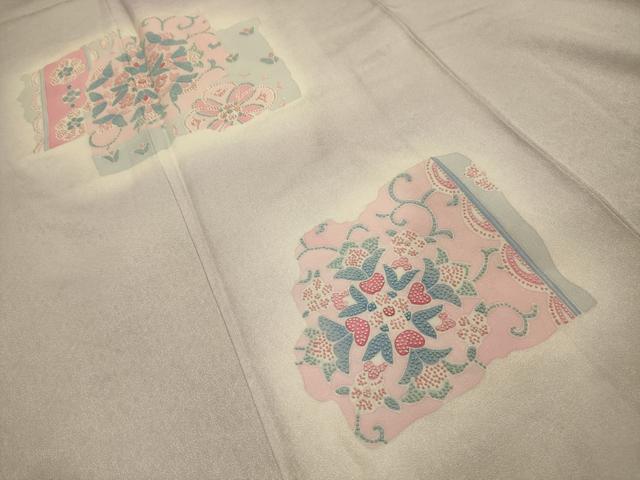 平和屋着物■訪問着 中国三大刺繍 相良刺繍 破れ色紙花文 暈し染め 正絹 逸品 AABI4270sx