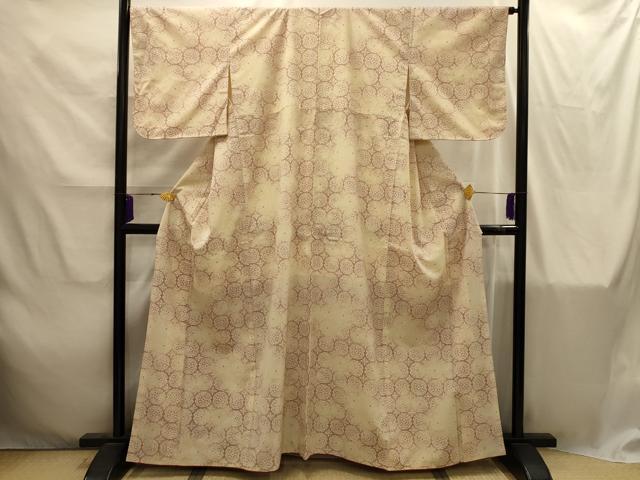 平和屋着物■上質な紬 花尽くし 正絹 逸品 AABI4289sx