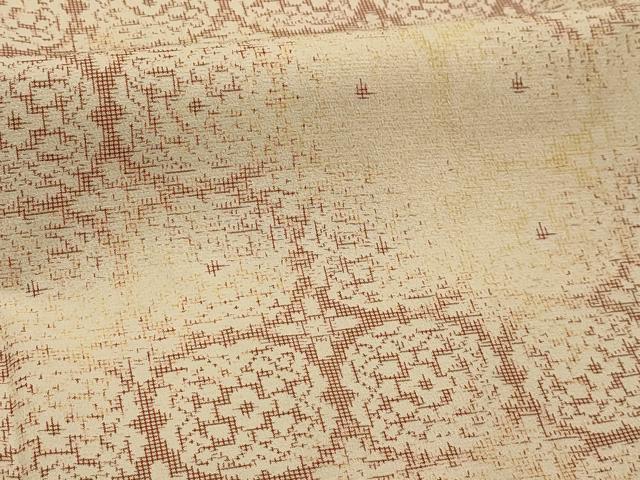 平和屋着物■上質な紬 花尽くし 正絹 逸品 AABI4289sx