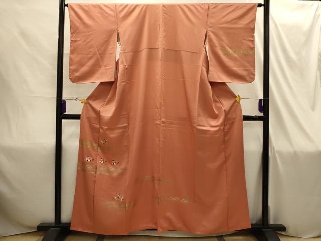 平和屋着物■訪問着 刺繍 鴛鴦 金銀彩 正絹 逸品 AABI4307sx