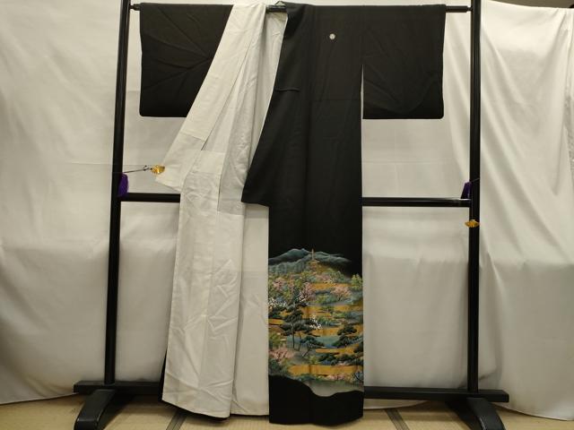 平和屋着物■豪華黒留袖 作家物 東寺 暈し染め 金彩 正絹 逸品 AABI4314sx