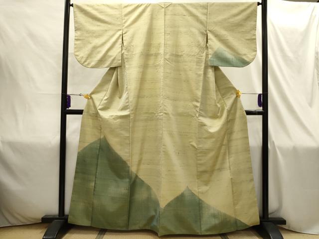 平和屋着物■訪問着 紬 幾何学文様 正絹 逸品 AABI4315sx