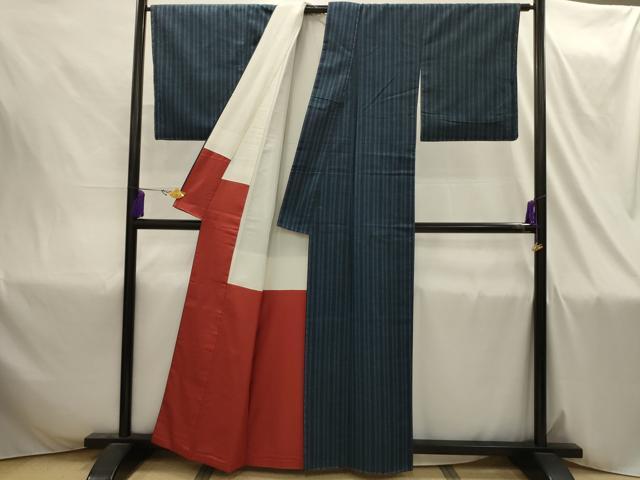 平和屋着物■上質な紬 間道 反端付き 正絹 逸品 AABI4318sx